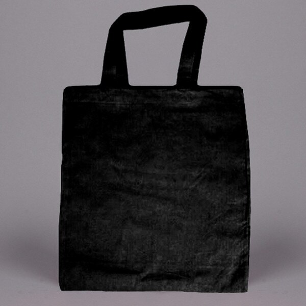 Non-Printed Black Cotton Totes. 16